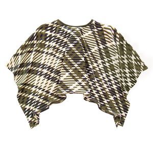 Omamimini Kids Plaid Blanket Poncho